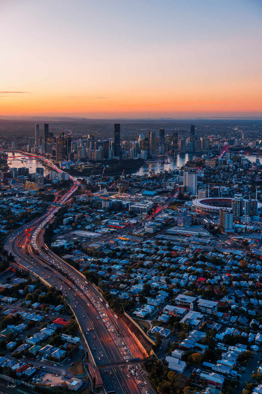 Brisbane Aerial Print #7 - Brisbane City, Australia