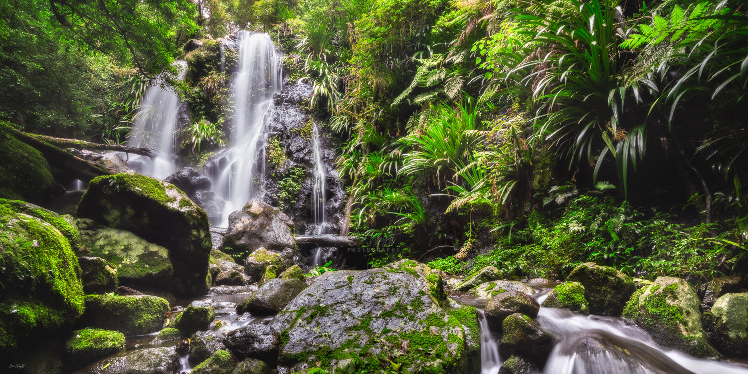 Chalahn Falls Panorama - Lamington National Park, QLD Australia