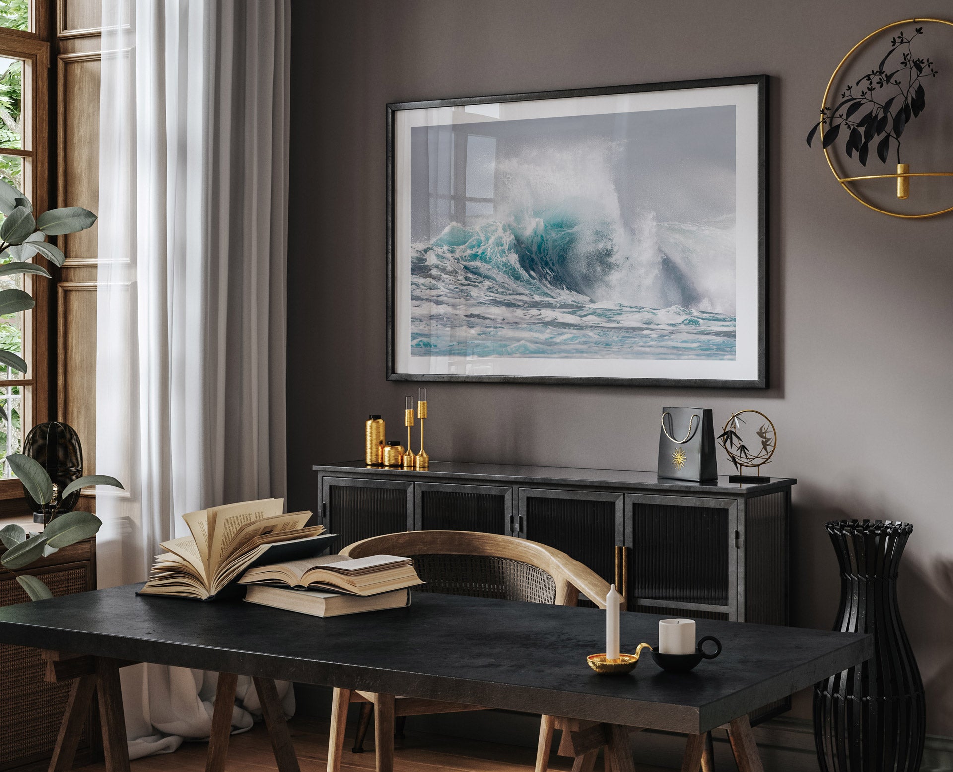 Storm Wave Photo crashing wall art print