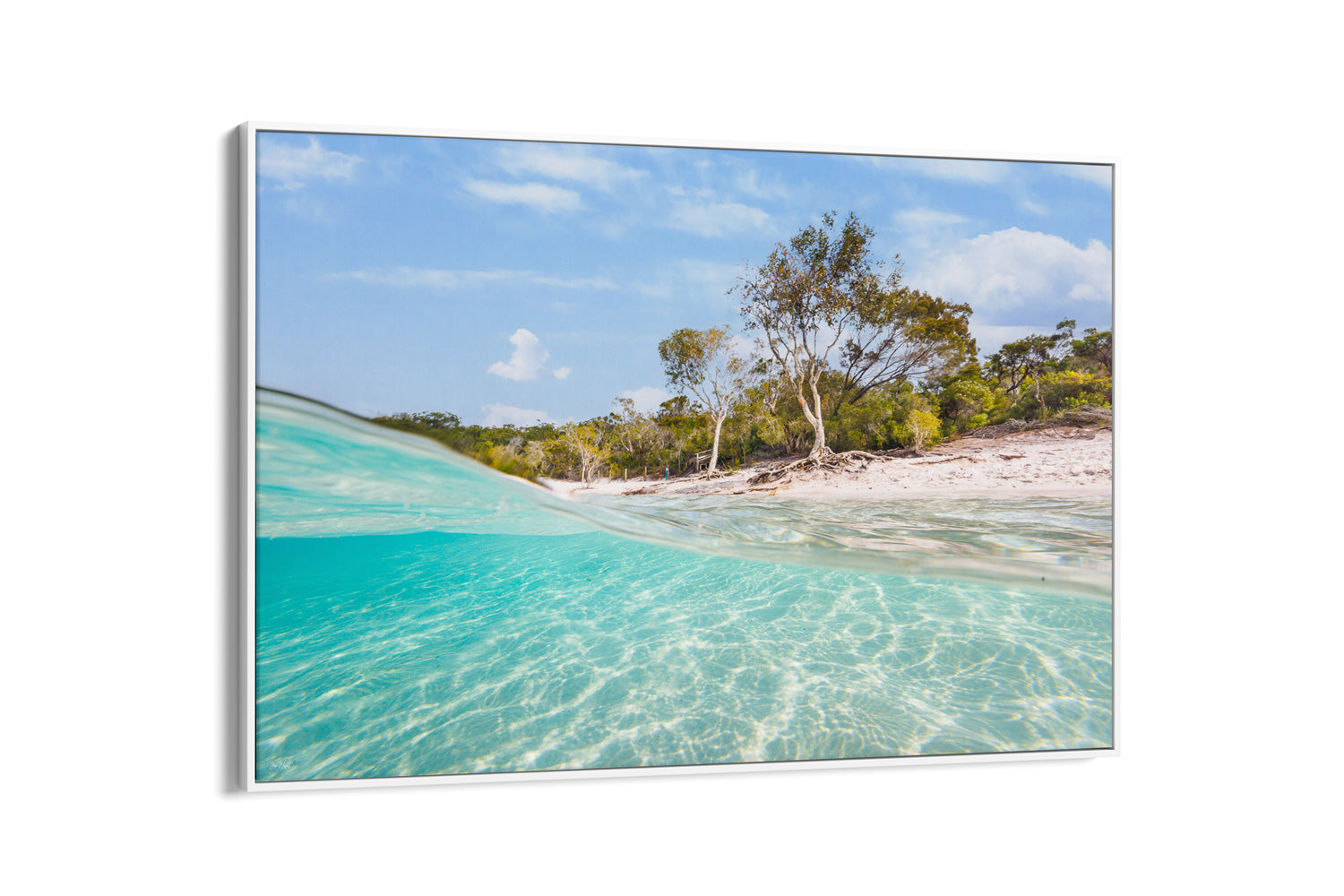 Float Frame Canvas Print Lake Mckenzie