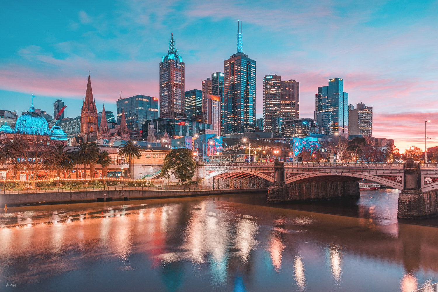 Melbourne City Sunrise Fine Art Photography