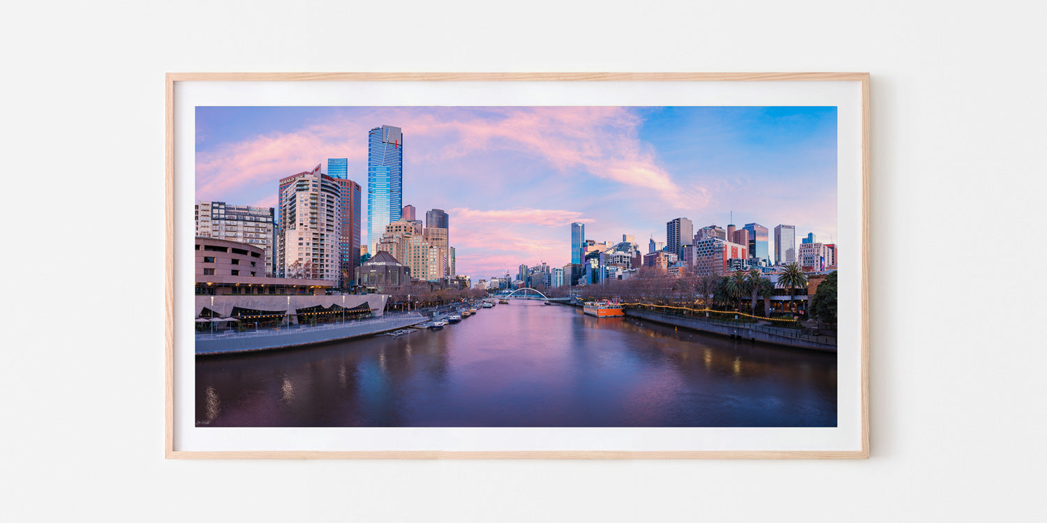 Pastel Panorama Yarra River - Melbour, Victoria