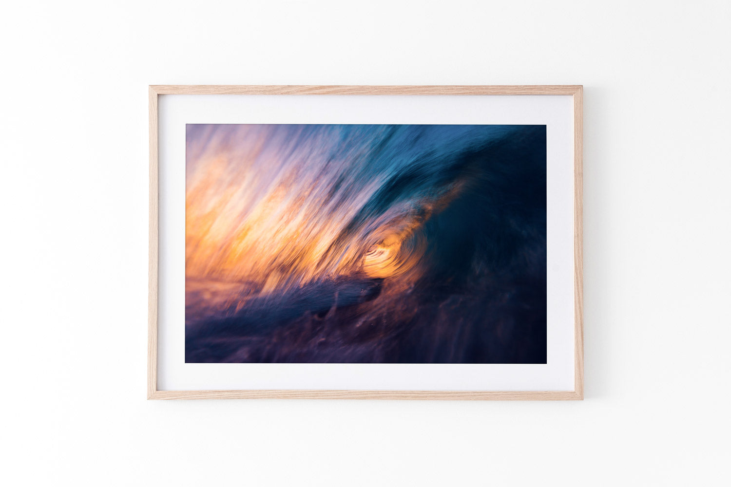 Wave Photography Oak Frame Gold Coast