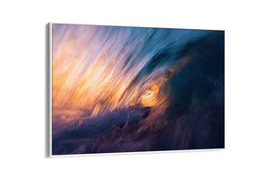 Surf Art Canvas Float Frame White