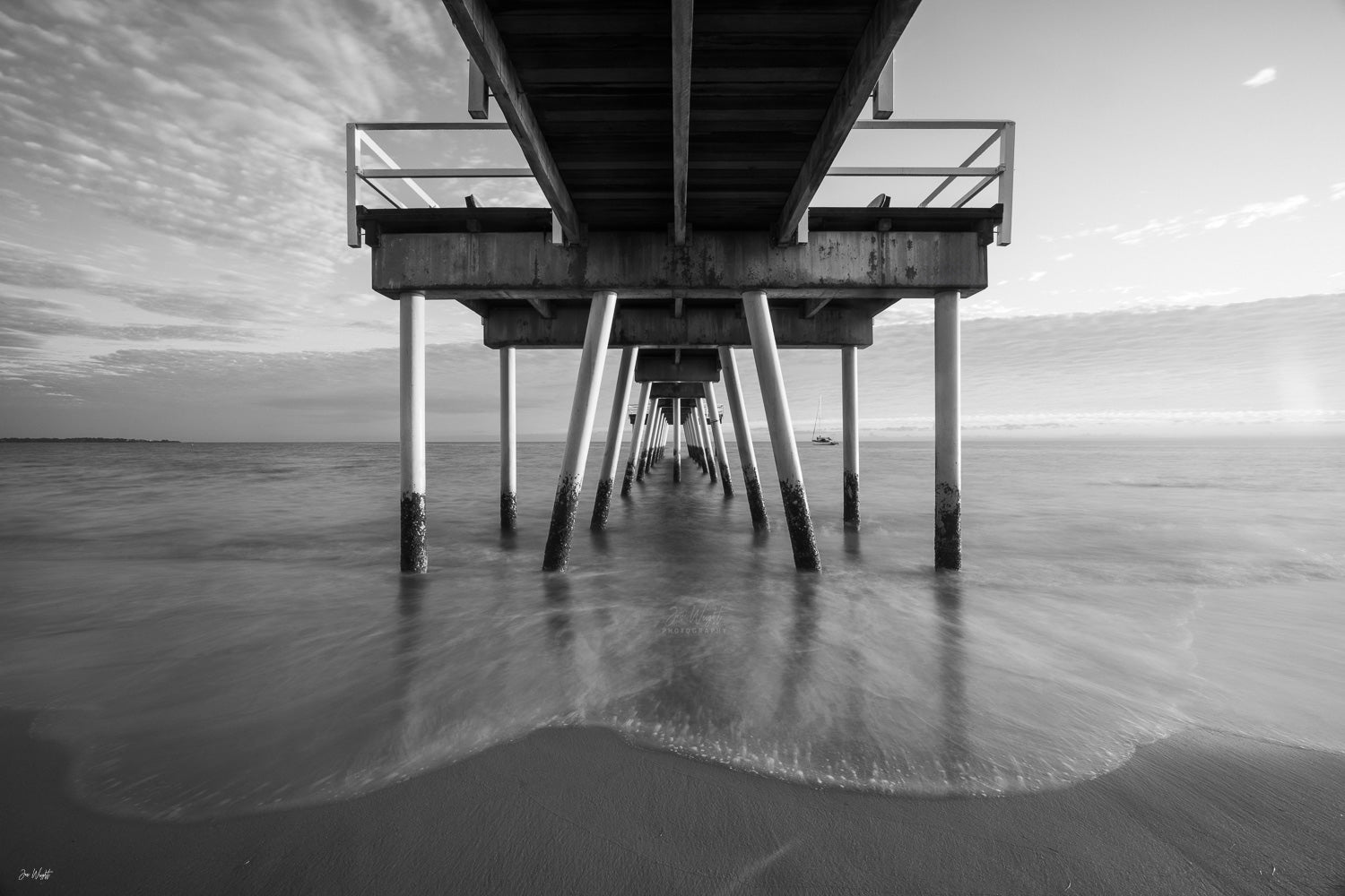 Torquay Jetty B&W - Hervey Bay, Australia