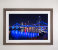 Brisbane city Story bridge blue lights fine art photography Australia ...